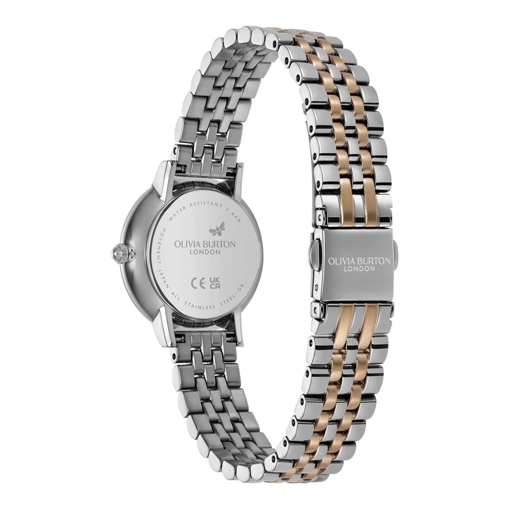 Montre Honeycomb Ultra Fine & Bracelet Gris Tourterelle & Bicolore 28mm