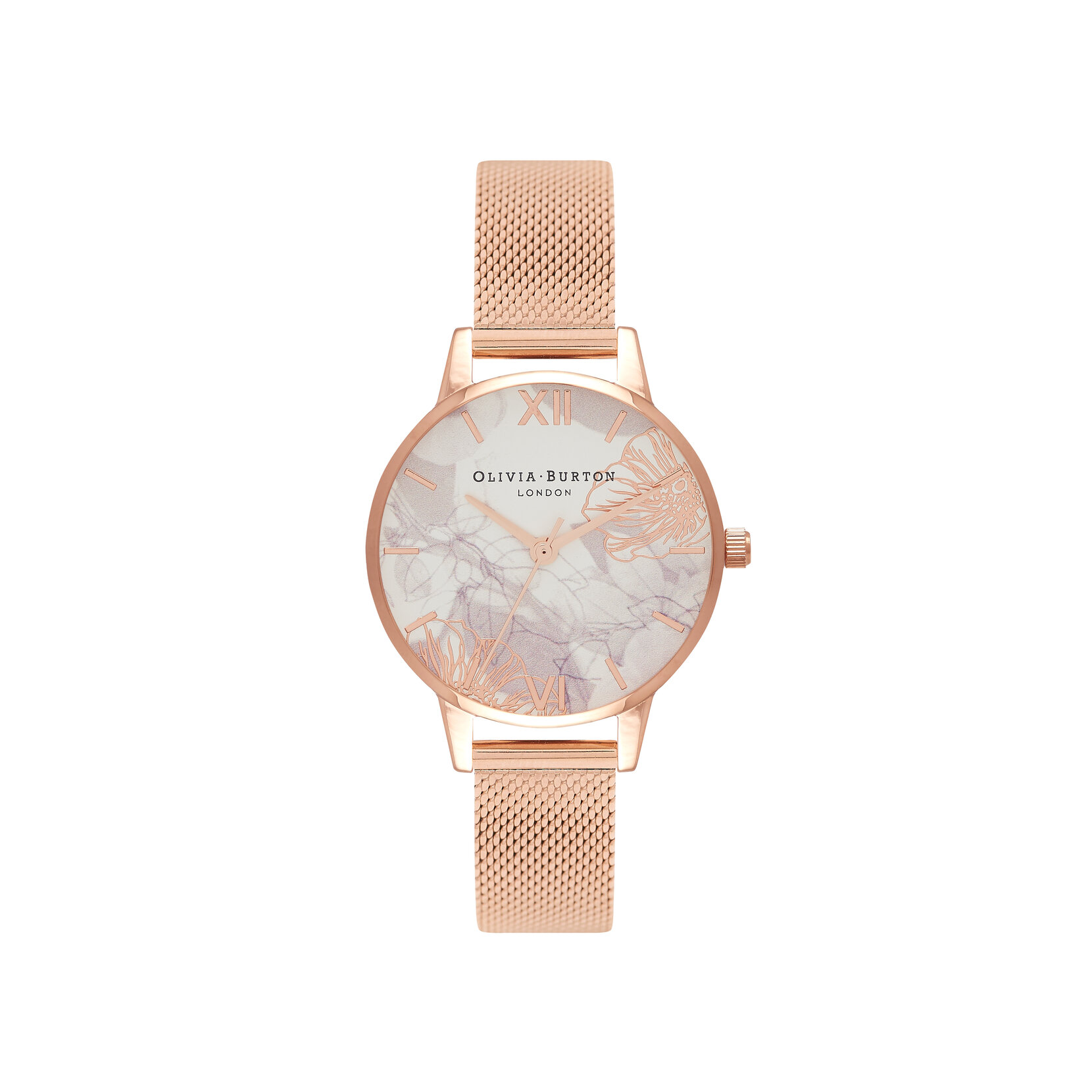 Montre à bracelet milanais or rose