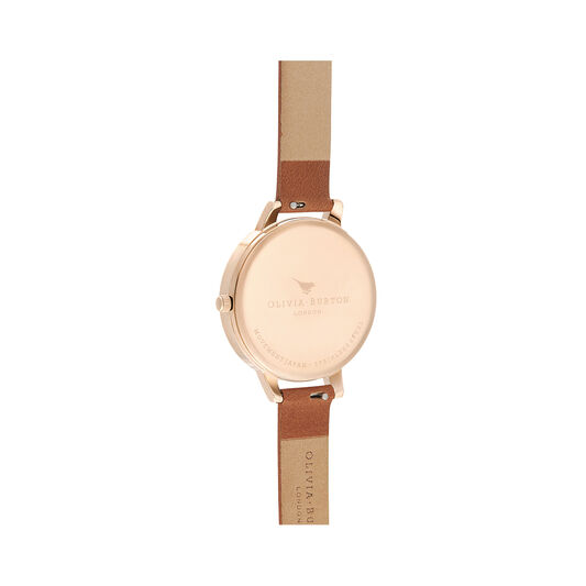 Marble Floral Tan & Rose Gold Watch