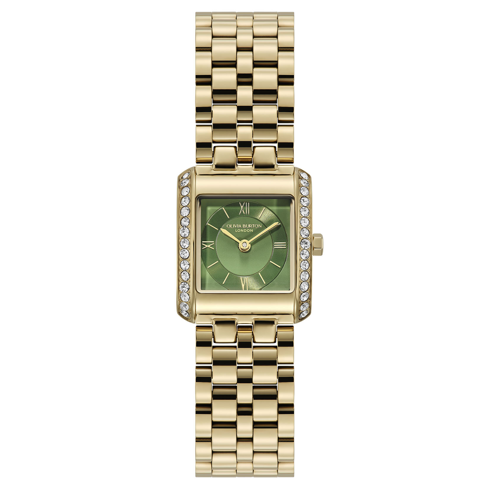 Montre Berkley Vert & Bracelet Or 21mm