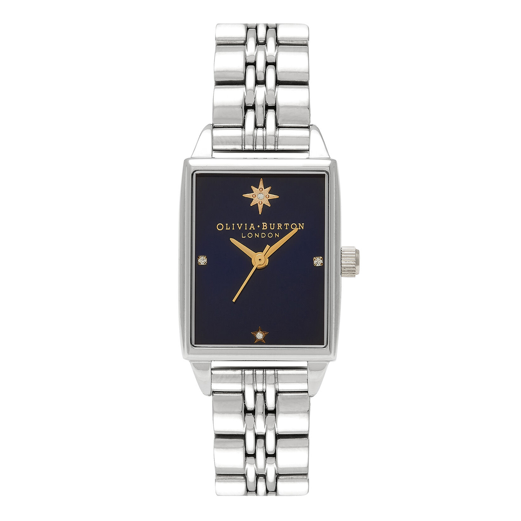 Montre Celestial à bracelet argent et cadran bleu marine