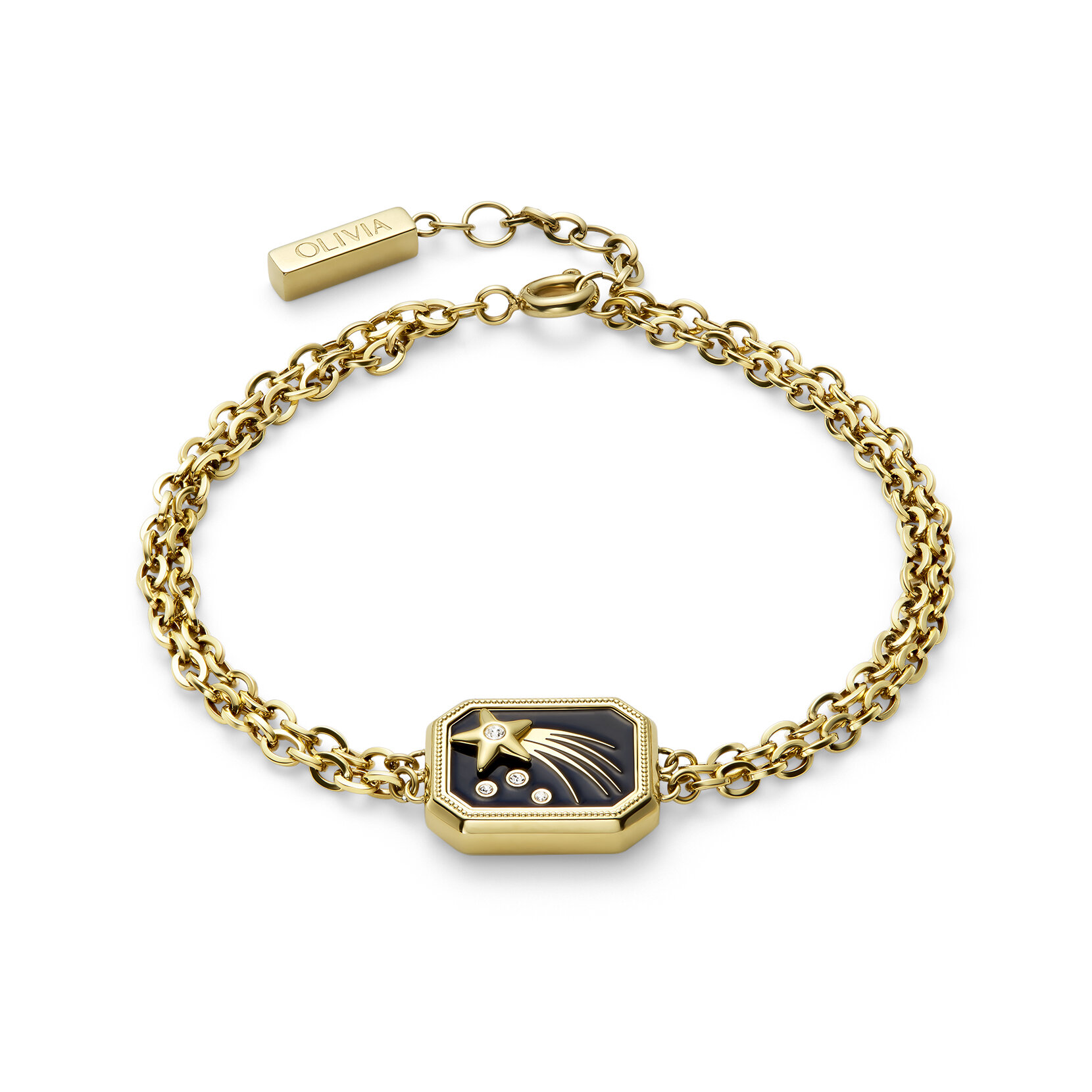 Shooting Star Onyx & Gold Plated Bracelet