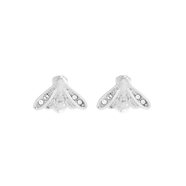 Silver Bee Earrings