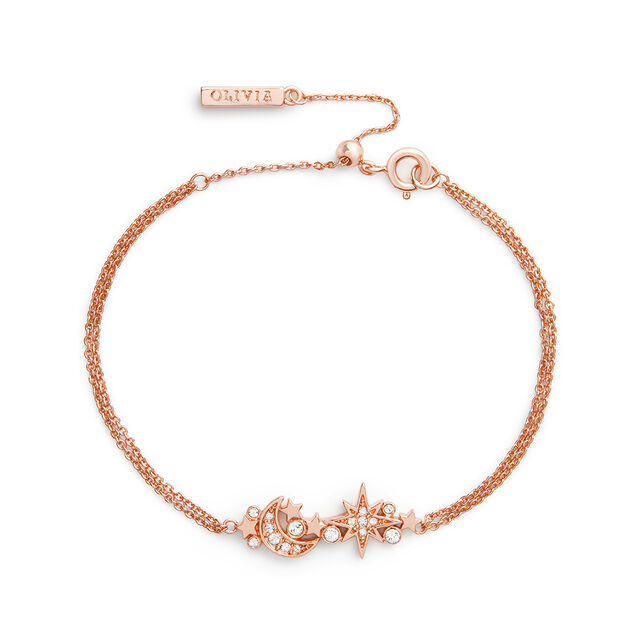 Celestial Rose Gold Cluster Bracelet