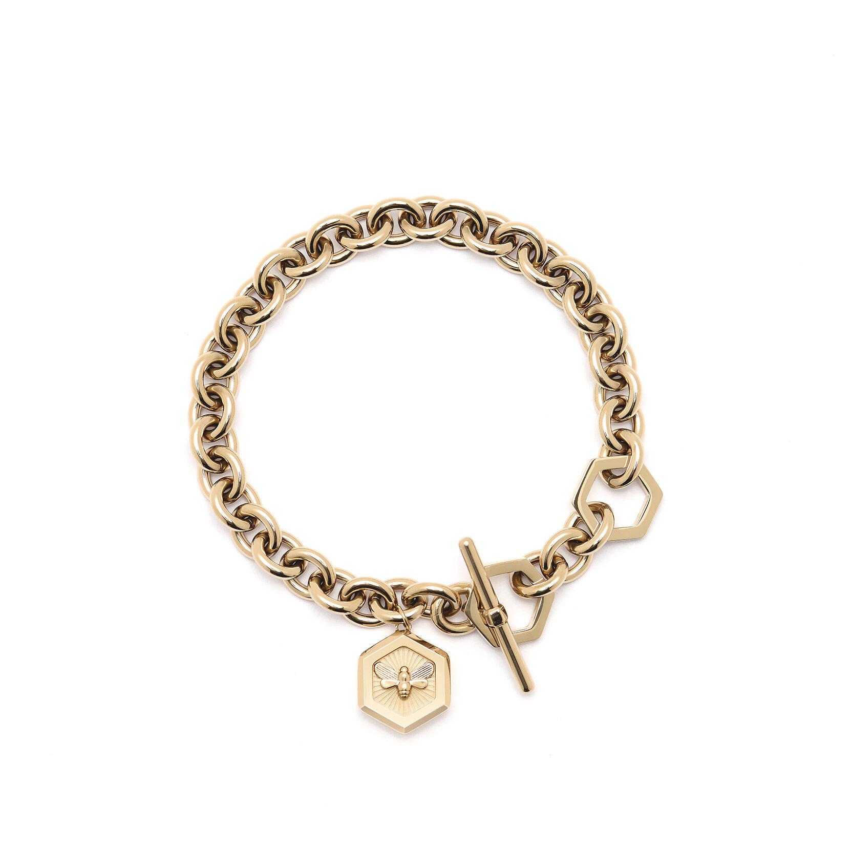 Minima Bee Gold Toggle Bracelet