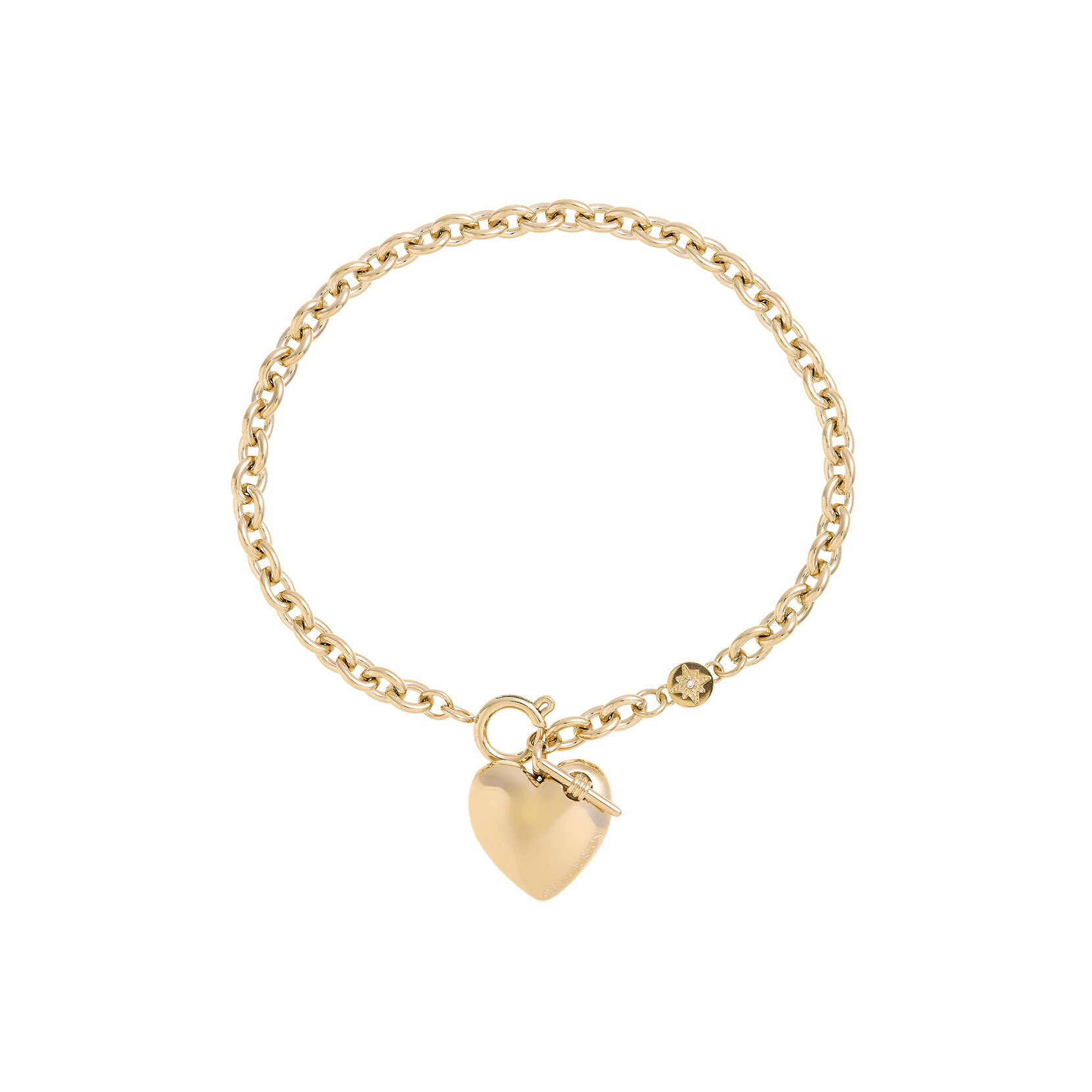 Knot Heart Gold Bracelet