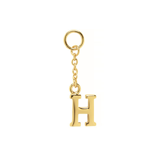 H Huggie Charm Gold