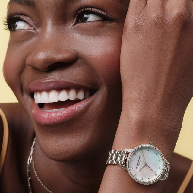 Montre-bracelet Captivate 34 mm en nacre et argent