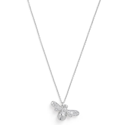 Sparkle Bee Silver Necklace 