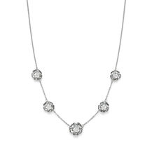 Collier Multi Station Turdo Rose Argent