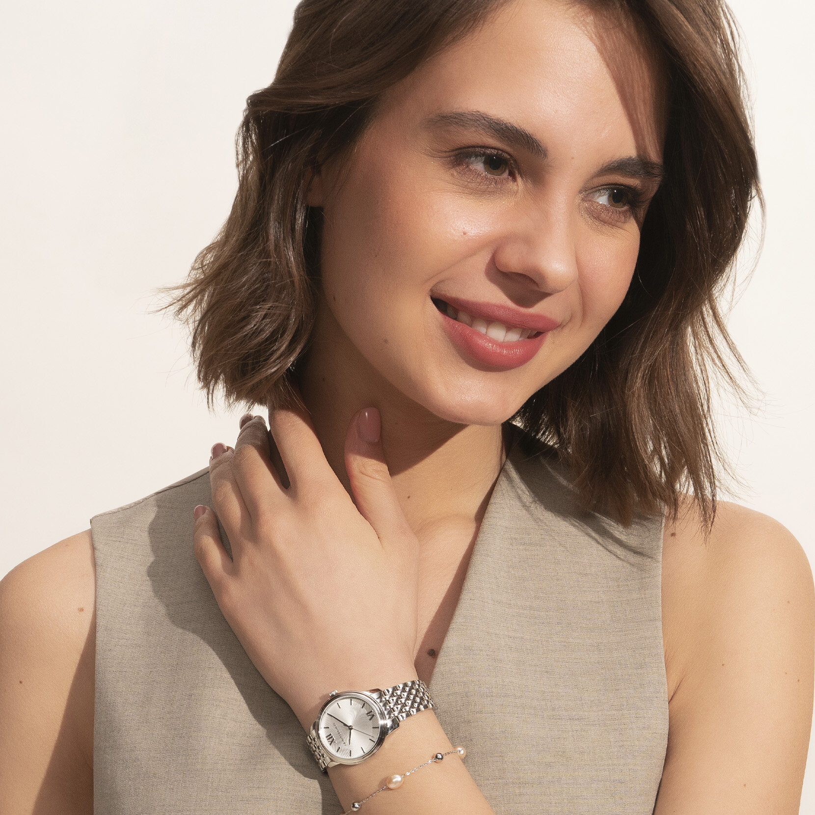 32mm Swirl Silver Bracelet Watch