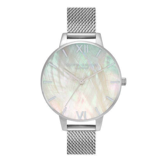 34mm Grey & Silver Mesh Watch