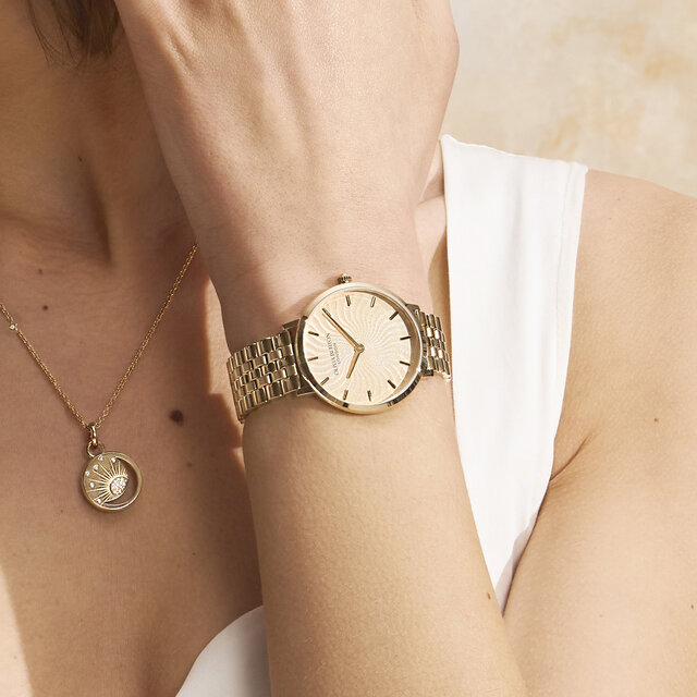 35mm Radiant Sun Gold Bracelet Watch