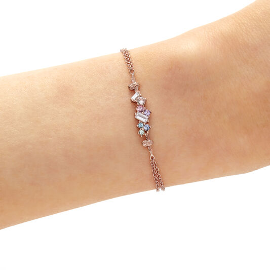Rainbow Bee Rose Gold Bracelet