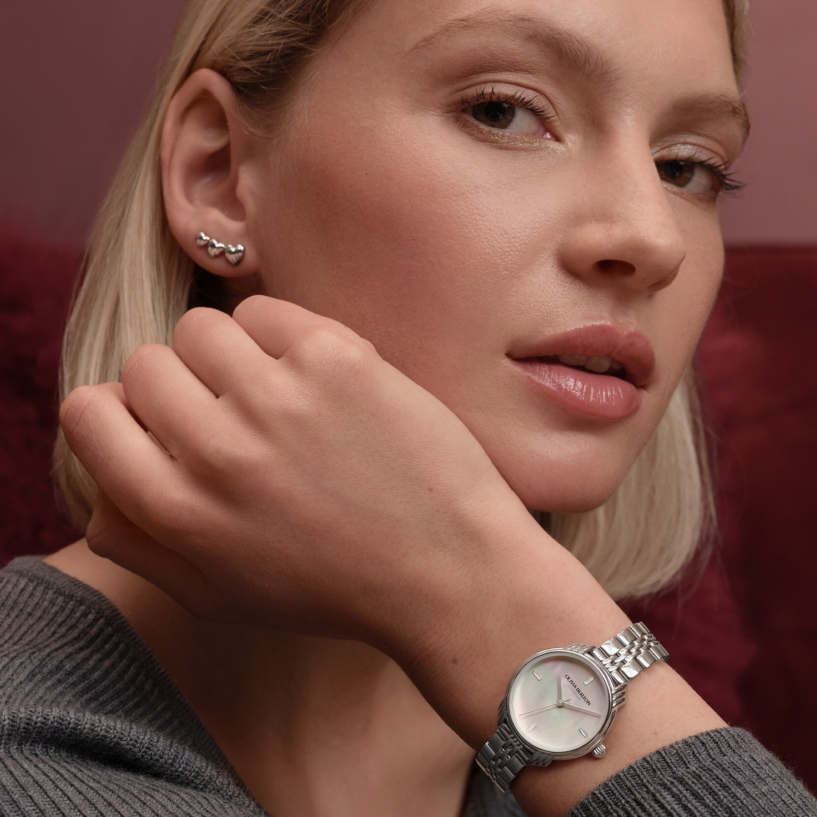 30mm Art Deco 2.0 Ivory & Silver Bracelet Watch