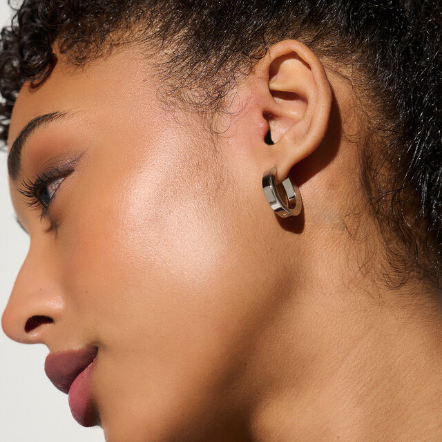 Boucles d'oreille argent O