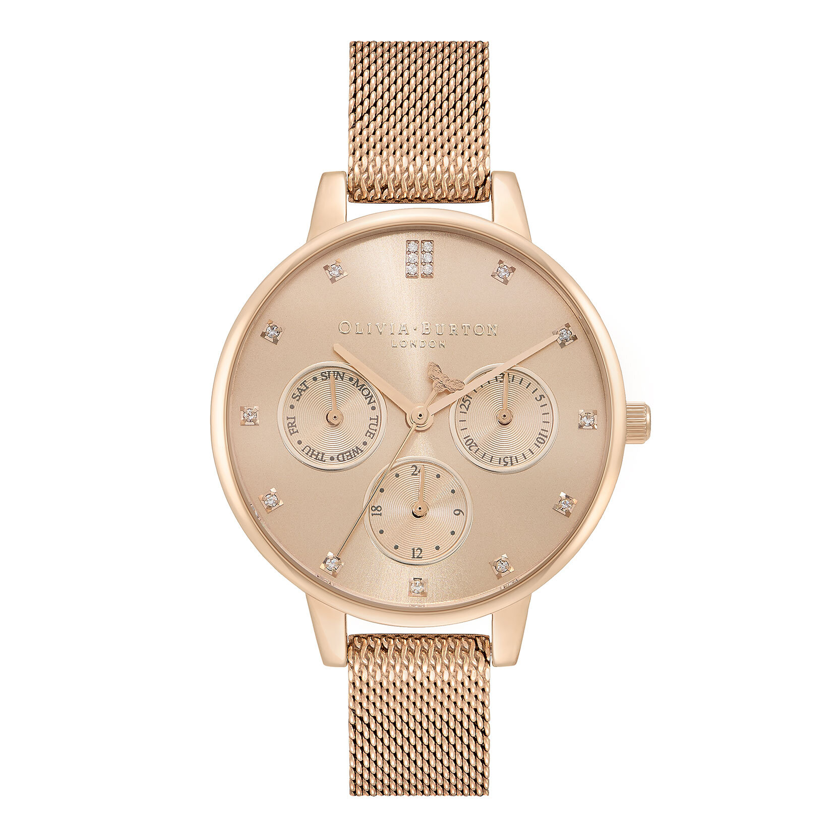 34mm Carnation Gold Mesh Watch