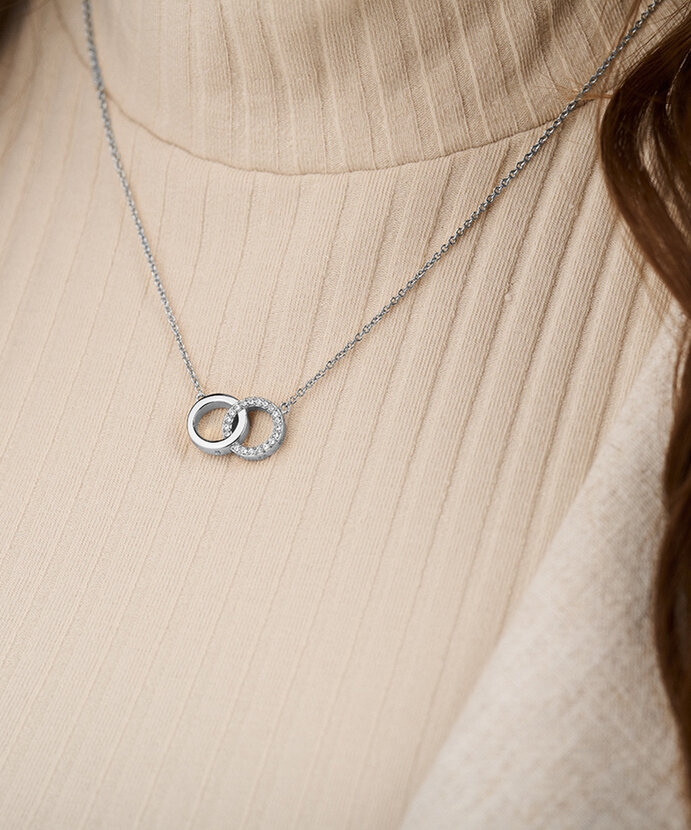 Olivia burton interlink necklace silver clearance