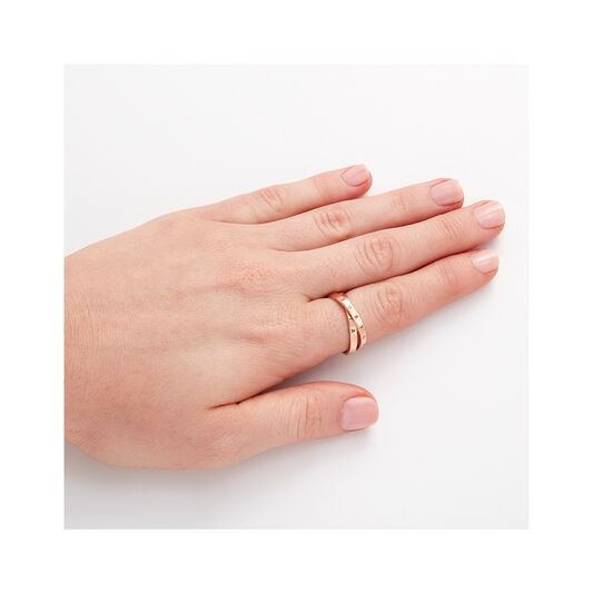 Classics Interlink Rose Gold Ring S