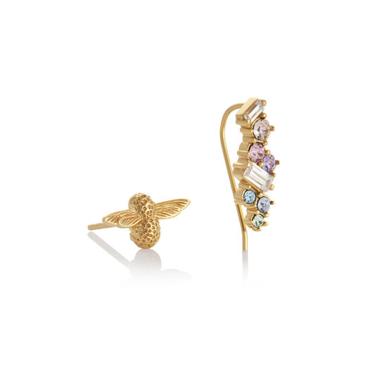 Rainbow Bee Crawler & Stud Gold