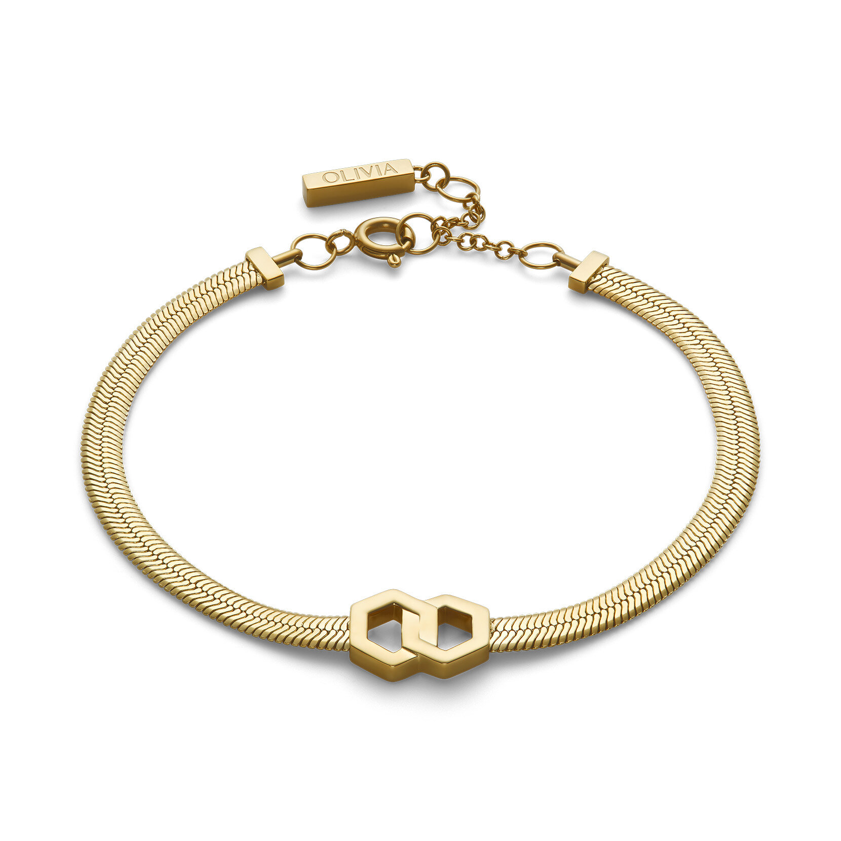 Honeycomb Loop Gold Plated Bracelet
