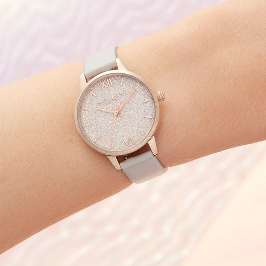 Glitter Dial Vegan Blush & Pale Gold