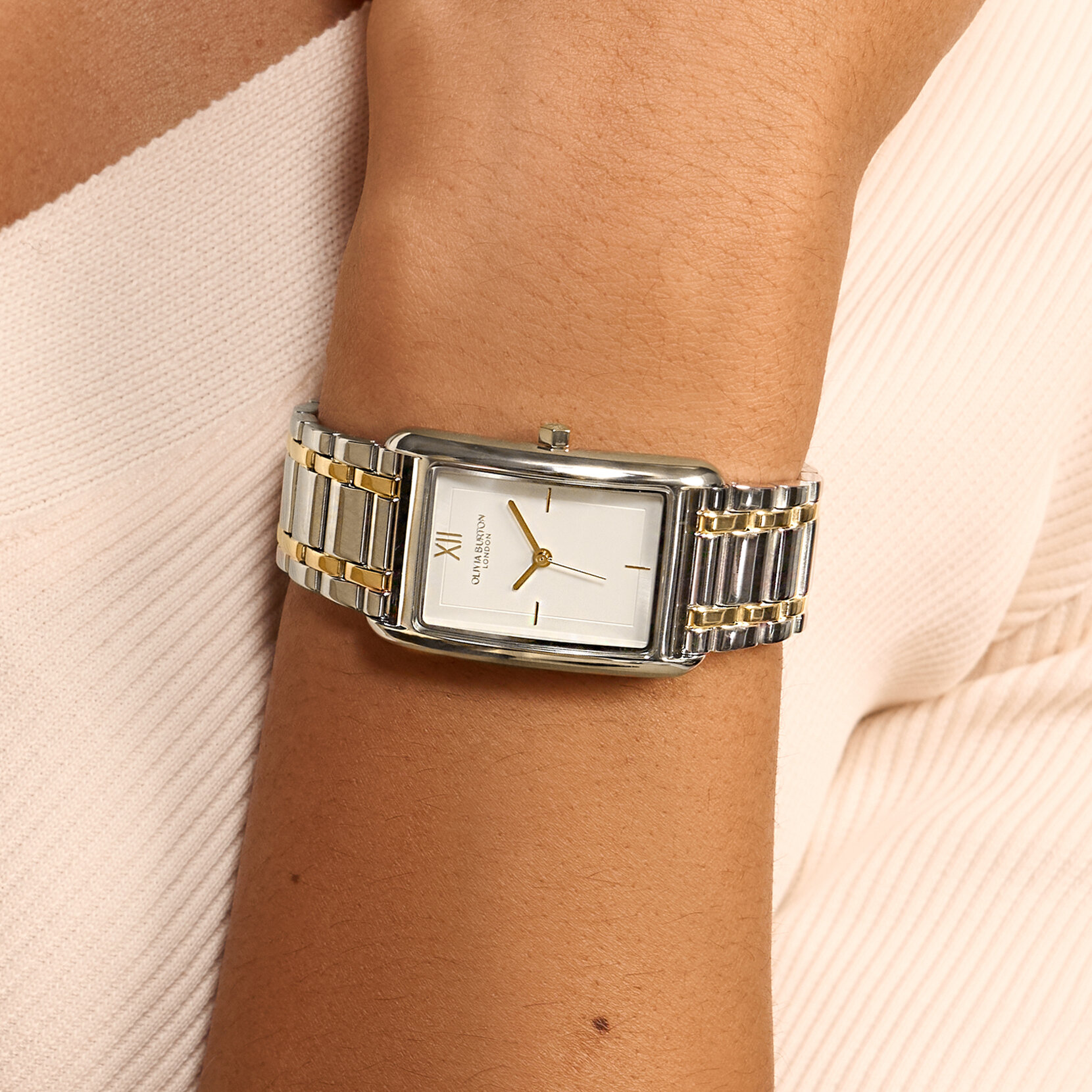 Bracelet de Montre Grove 23mm Blanc & Bicolore