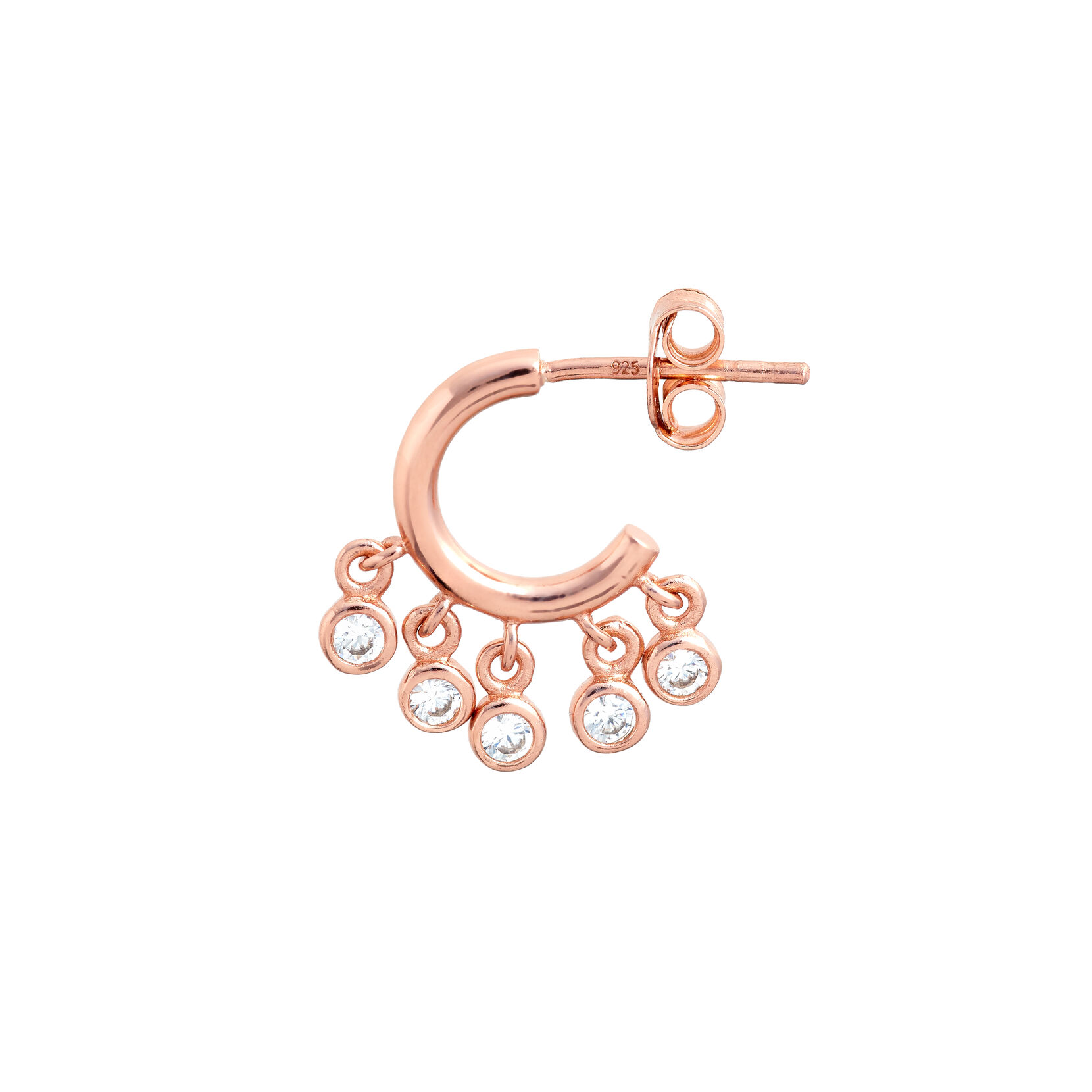 Classic Mini Shaker Rose Gold Hoops