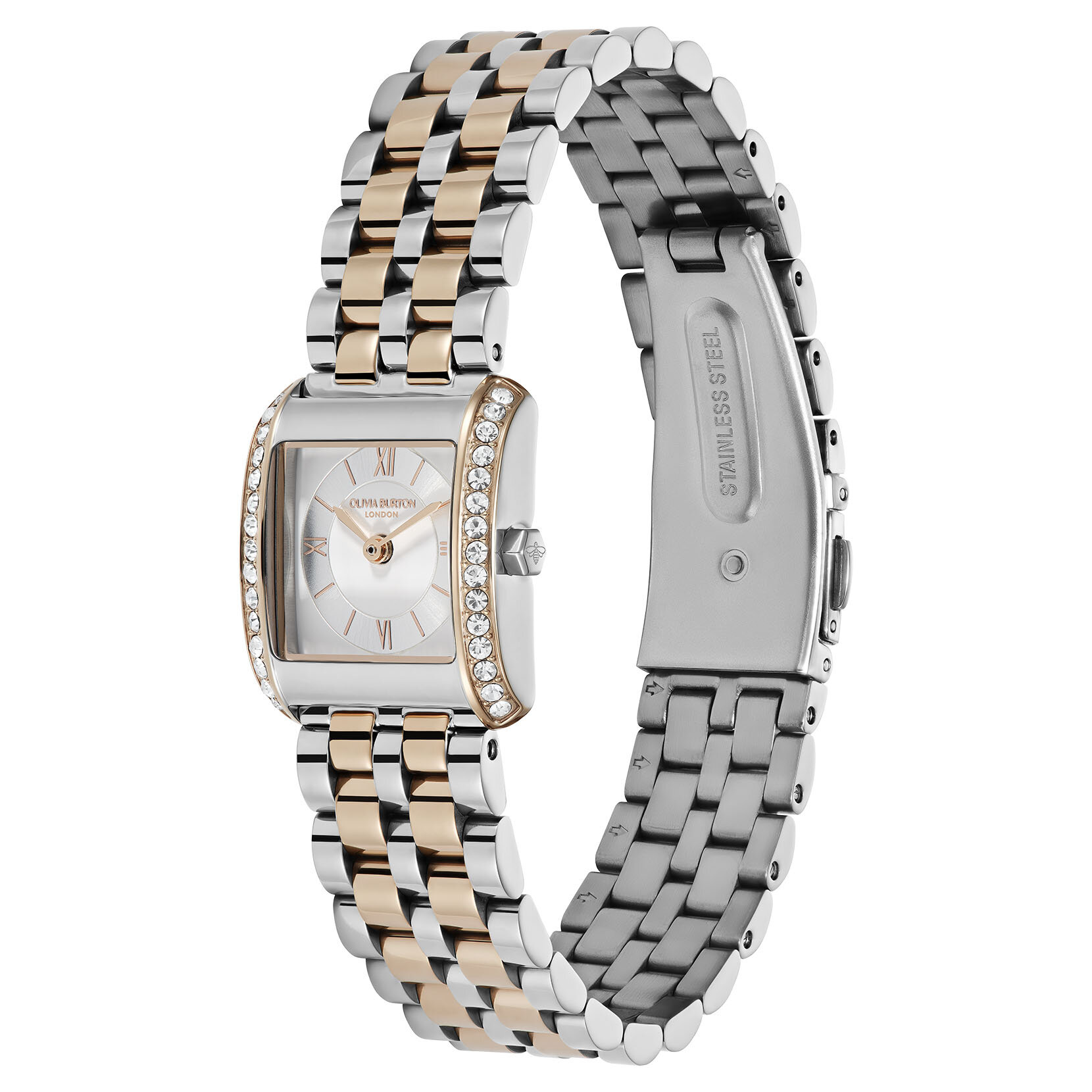 Montre Berkley Blanc & Bracelet Bicolore 21mm