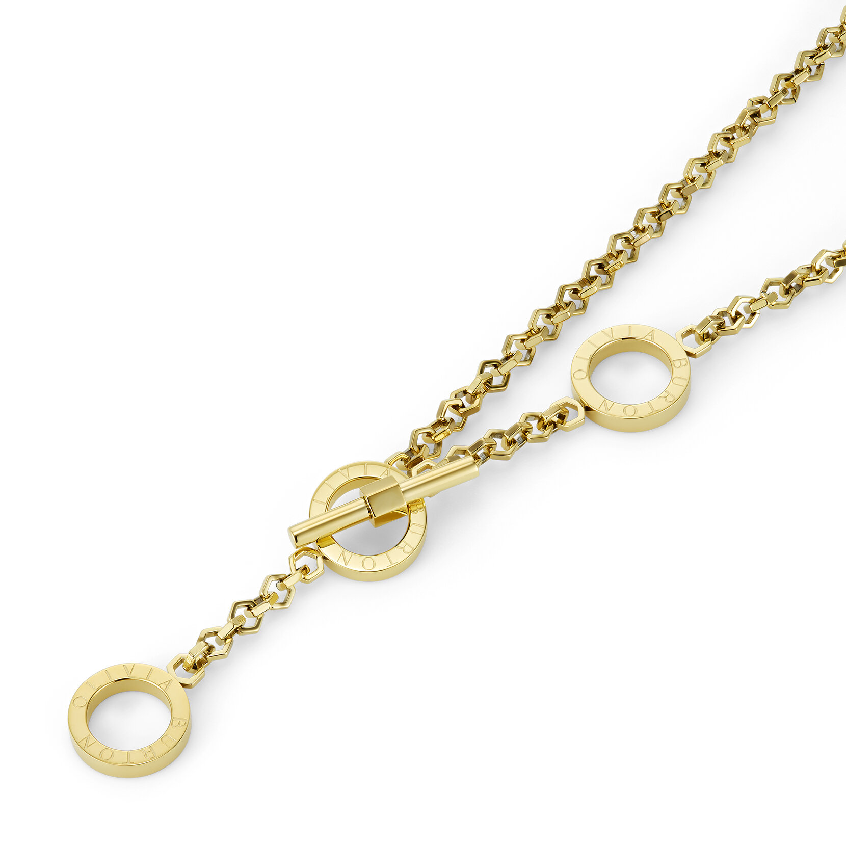 Collier Nid d'Abeille Toggle Or plaqué