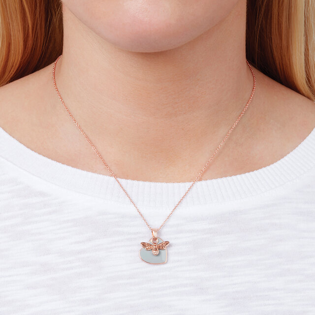 Collier You have my Heart gris et or rose 