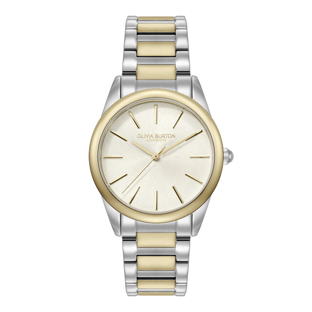 34mm Glowful Ivory & Two Tone Bracelet Watch