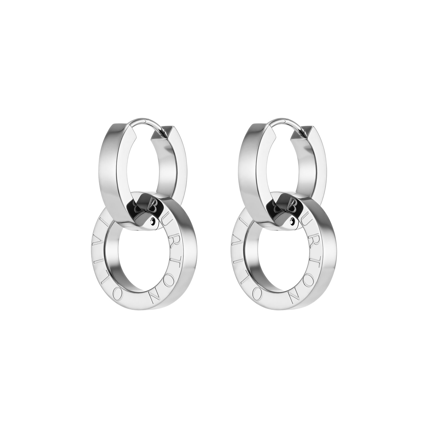 Créoles Nid d'Abeille Toggle Argent