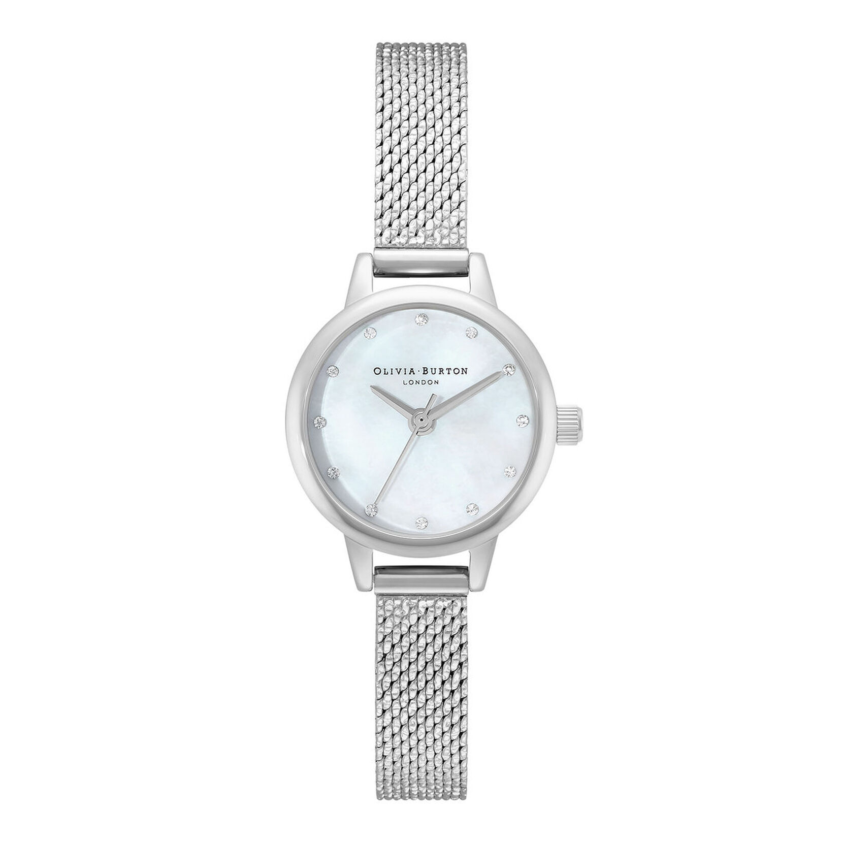 Classics 23mm White & Silver Mesh Watch
