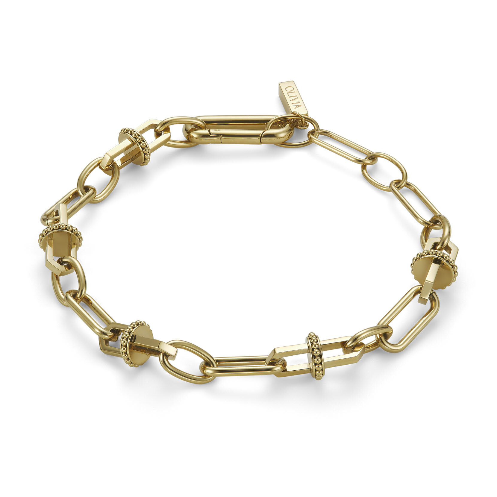 Mini Anchor Link Gold Plated Bracelet