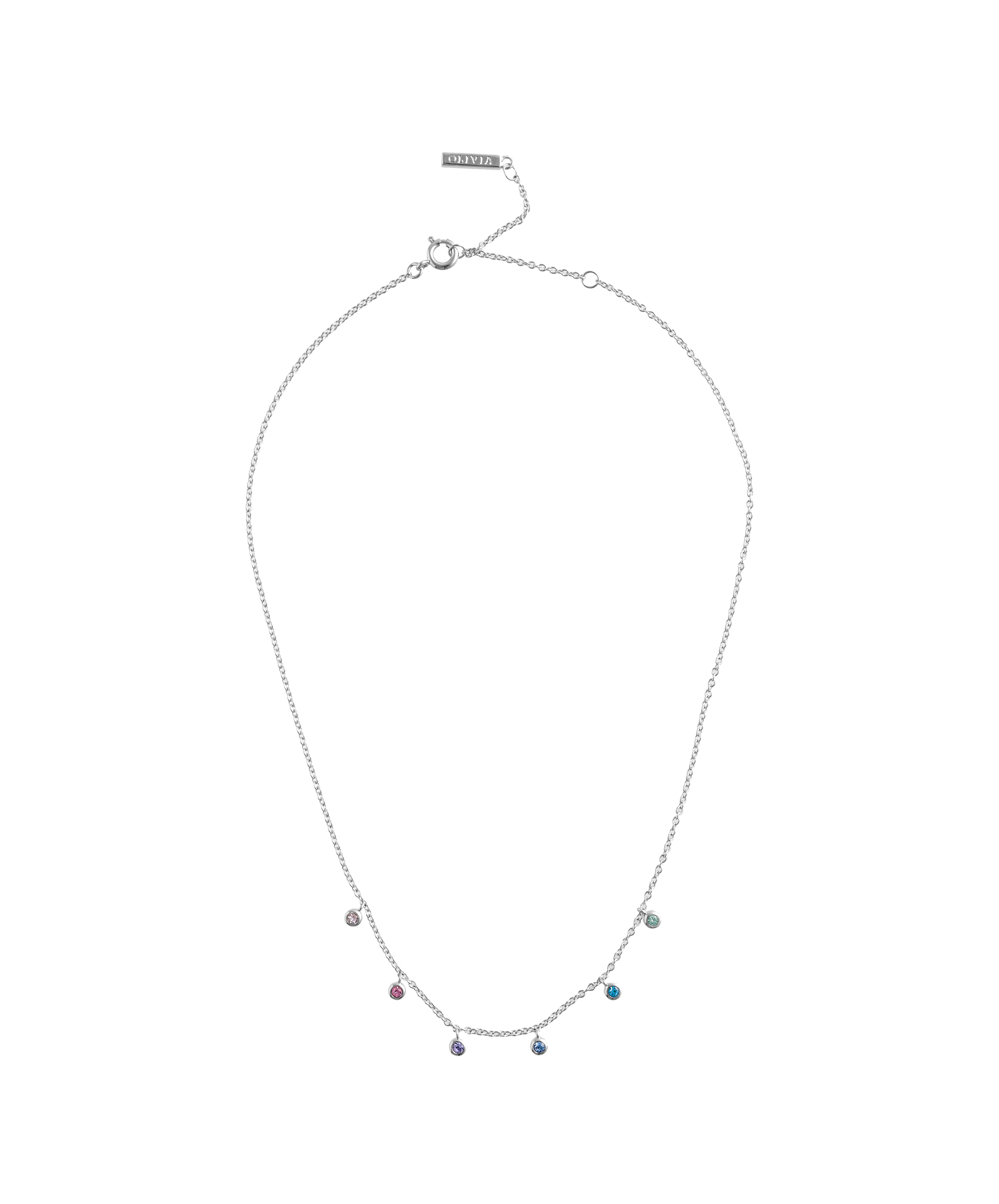 Rainbow Silver Rainbow Choker Necklace Olivia Burton London