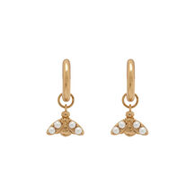 Gold Bee Huggie Hoops