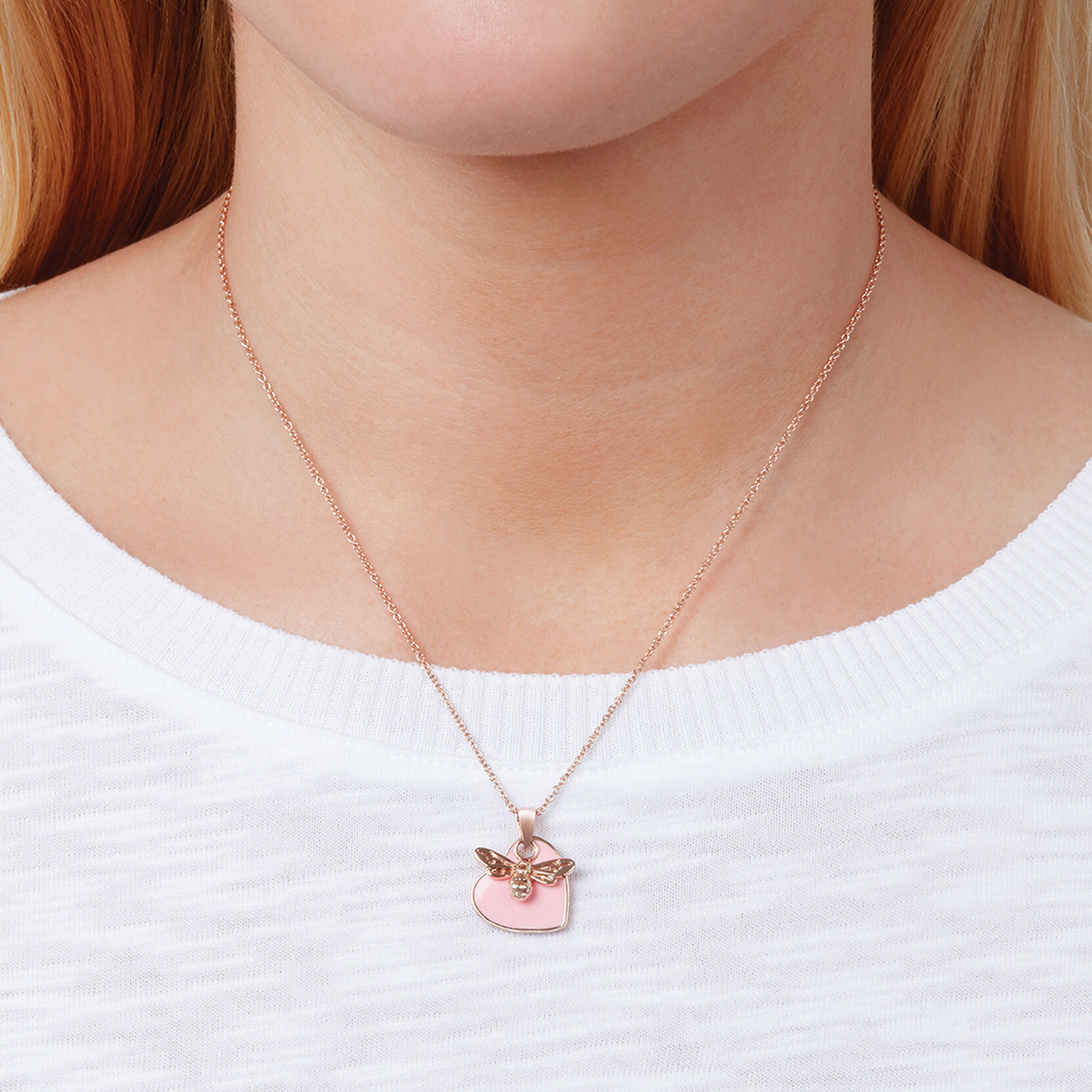 Collier You have my Heart rose et or rose
