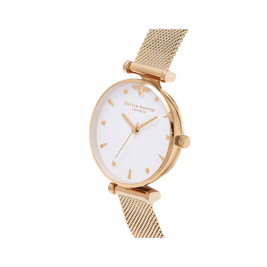 Queen Bee Gold Mesh Watch