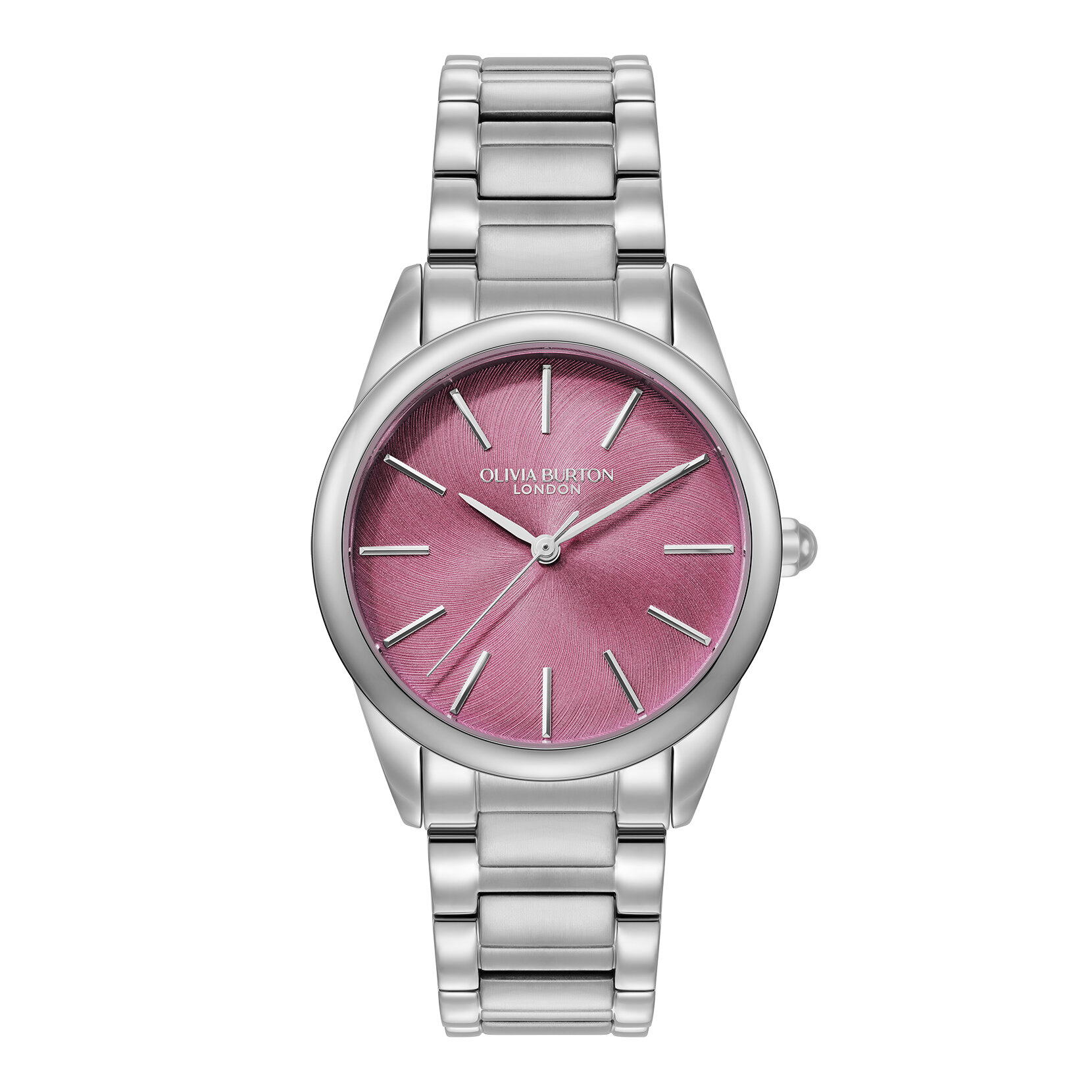 Montre Glowful Rose Crush & Bracelet Argenté 34mm