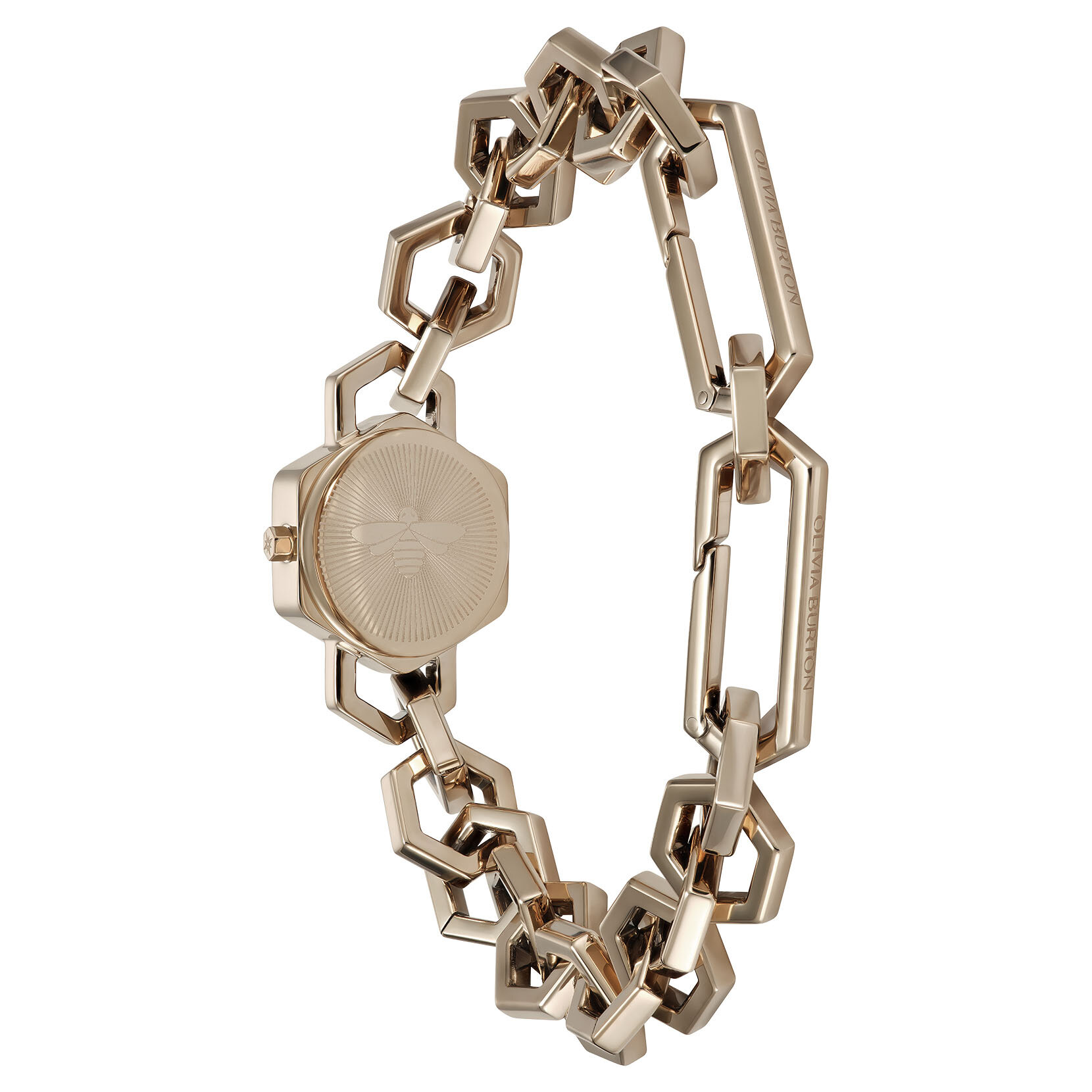 Montre Hex Link Mini Bracelet Or Rose 20mm