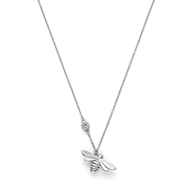 Honey Bee Silver Tone Necklace