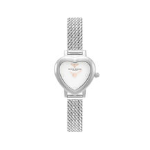 Montre Meant to Bee Heart à cadran Mini nacre et bracelet milanais argent