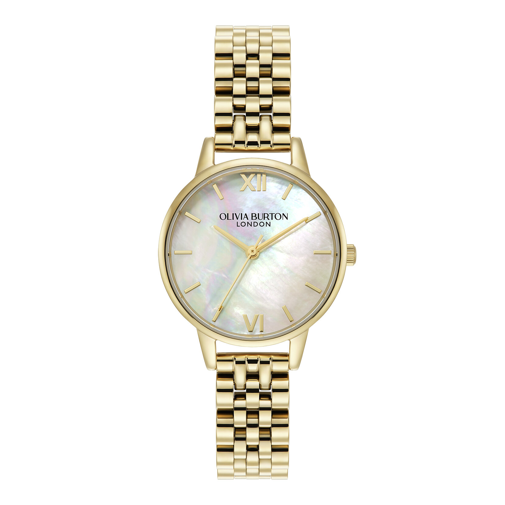 Montre-bracelet 30 mm Or et blanche