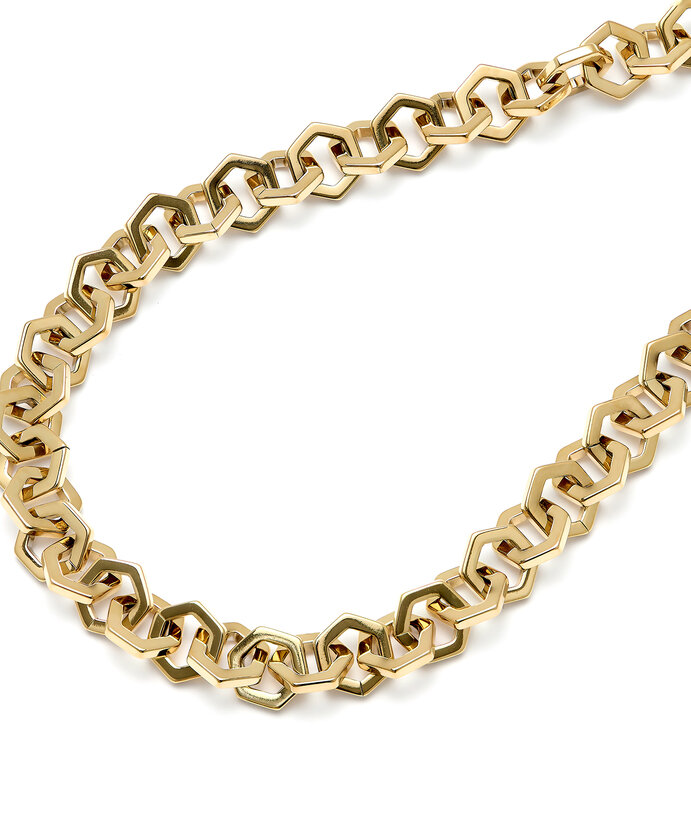 Signature Honeycomb Gold Link Necklace | Olivia Burton London