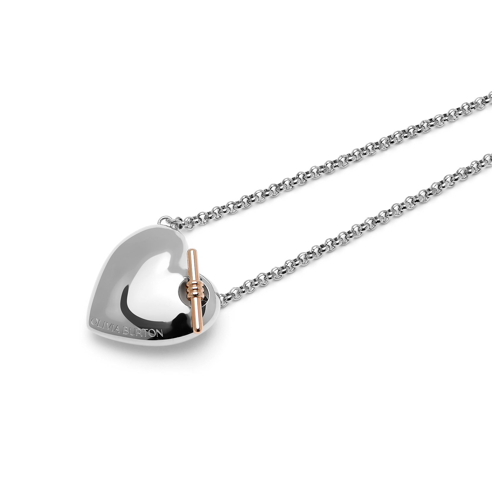 Knot Heart Silver Necklace