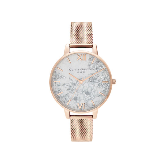 Terrazzo Florals Pale RG Mesh