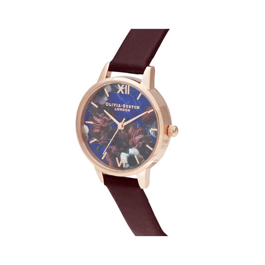 Midi Lapis Lazuli & Burgundy Watch