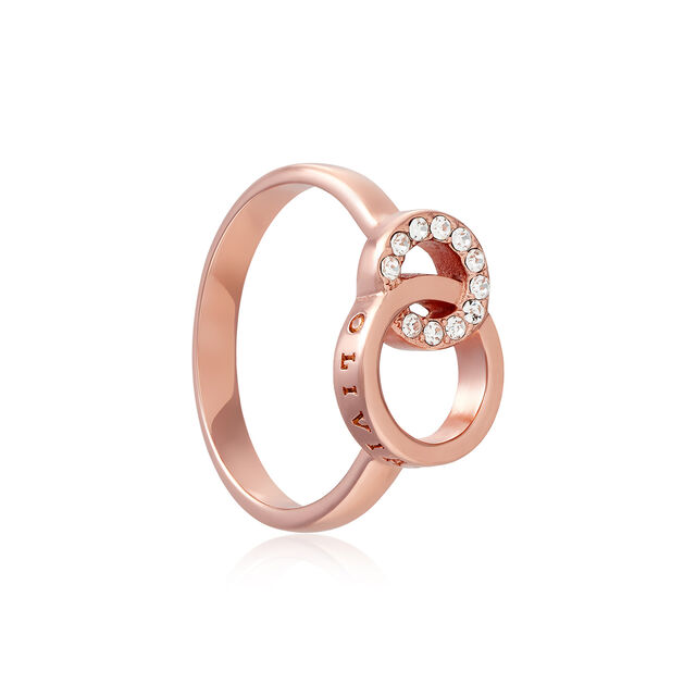 Classic Interlinking Circles Rose Gold Ring