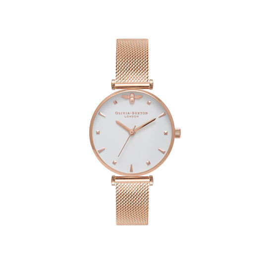 Rose Gold Mesh Watch